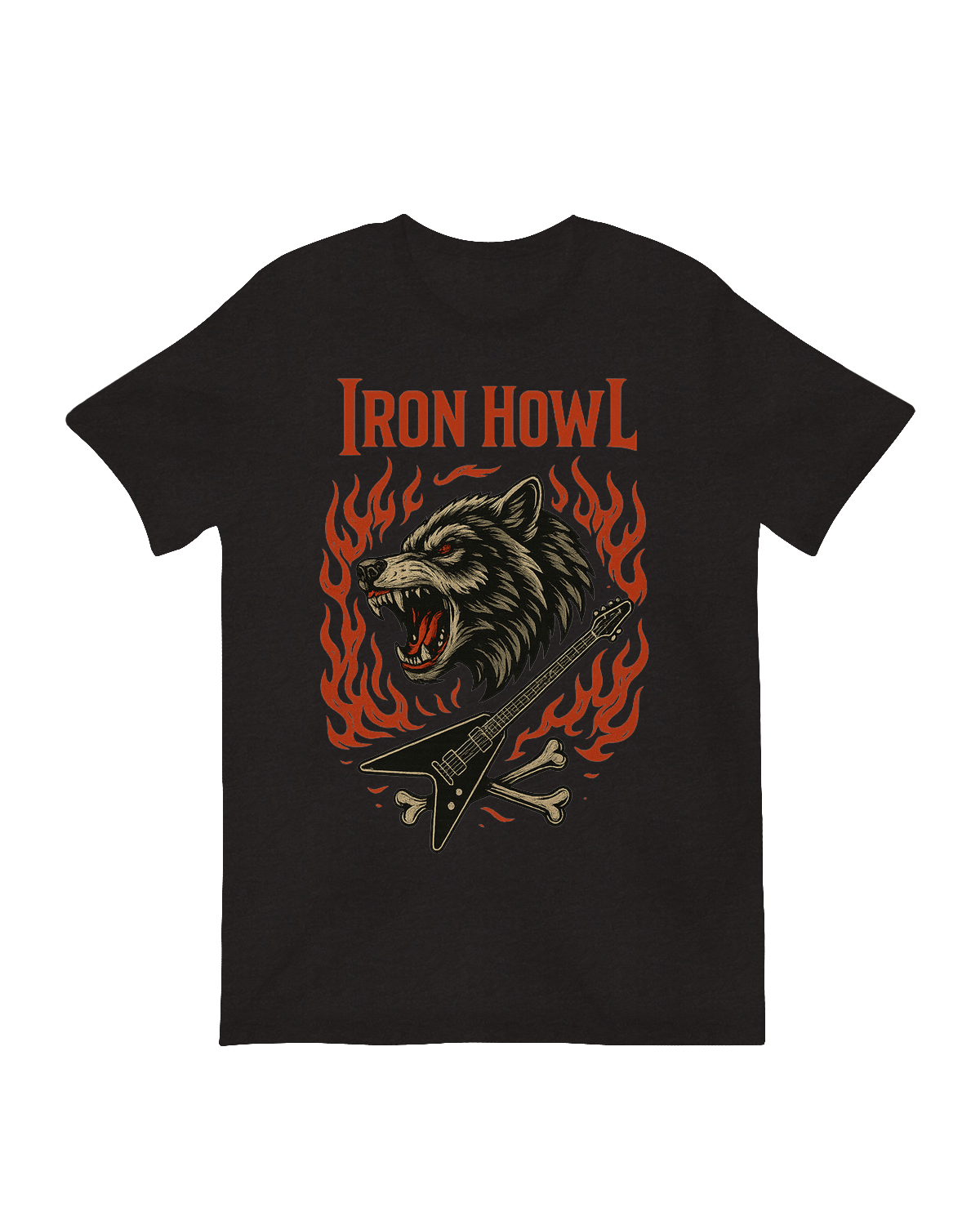 Wolf Shred Tee - Black Heather Triblend - S